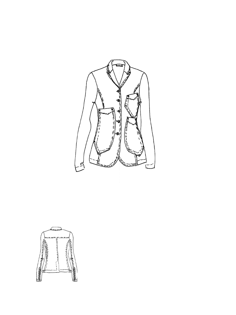 Rundholz DIP - Taillierte Jacke mit Nieten und Knöpfen - 1262201103