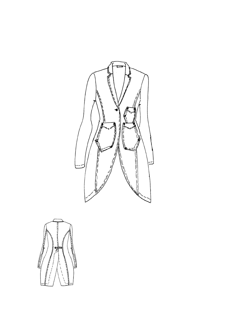 Rundholz DIP - Schmaler Hanf Mantel - 1262201205