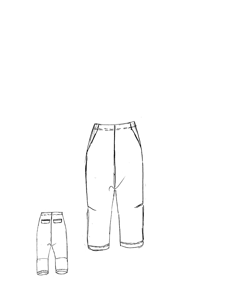 Rundholz DIP - Baggy Viskose Stretch Hose - 1262240112