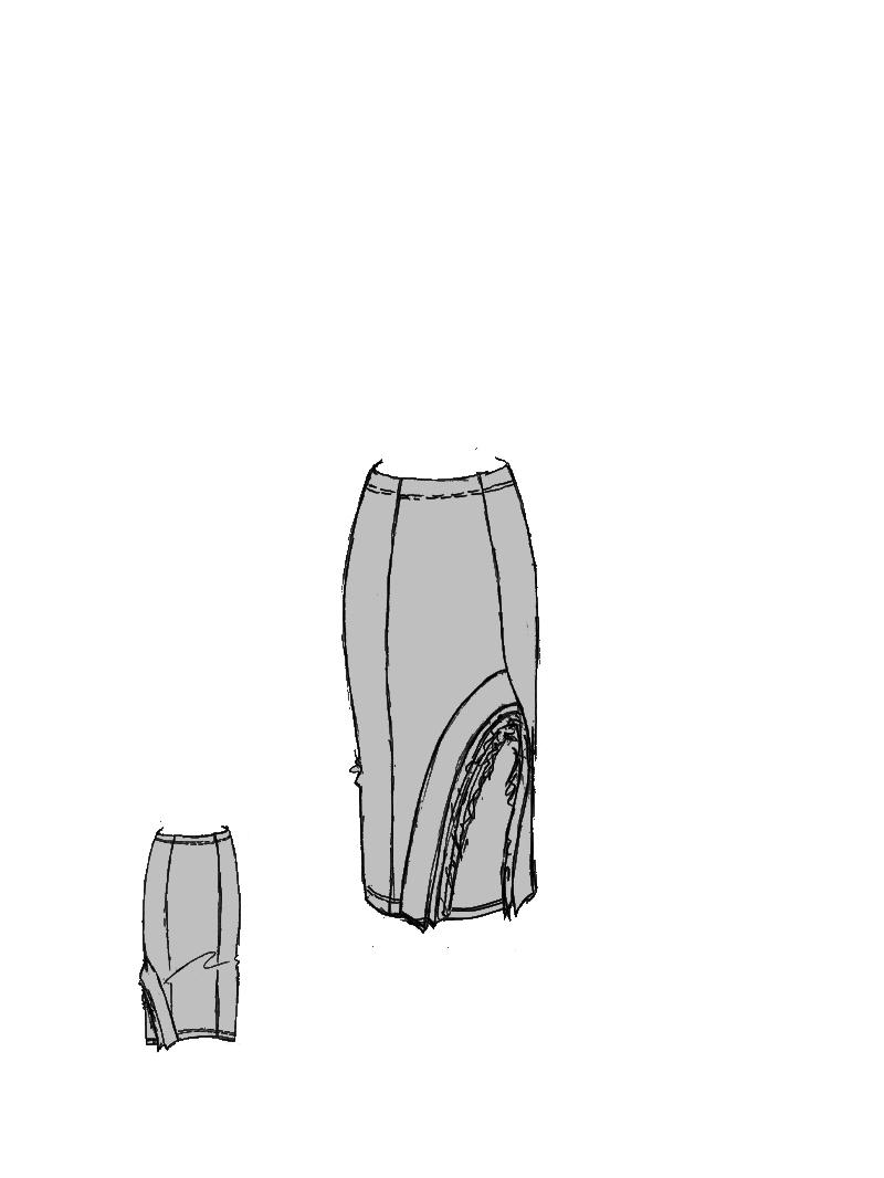 Rundholz DIP - Asymmetrischer Viskose Stretch Rock - 1262240334