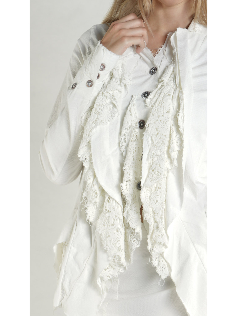 Rundholz DIP - Asymmetrische Viskose Stretch Jacke - 1262241115