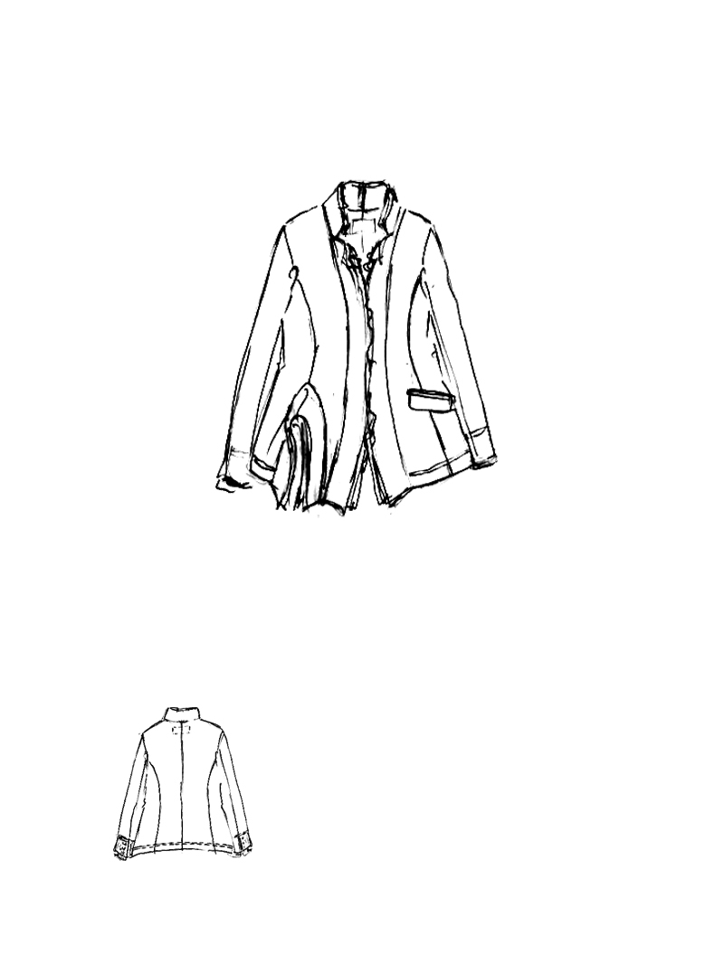 Rundholz DIP - Asymmetrische Viskose Stretch Jacke - 1262241115