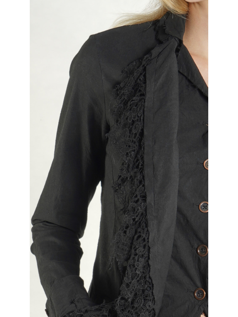 Rundholz DIP - Taillierte Jacke mit Spitzenvolant - 1262241124