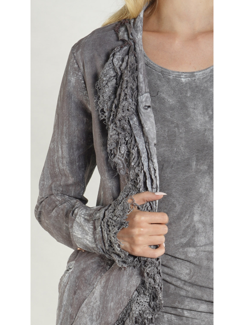 Rundholz DIP - Bananenförmiger Mantel mit Volant - 1262241205