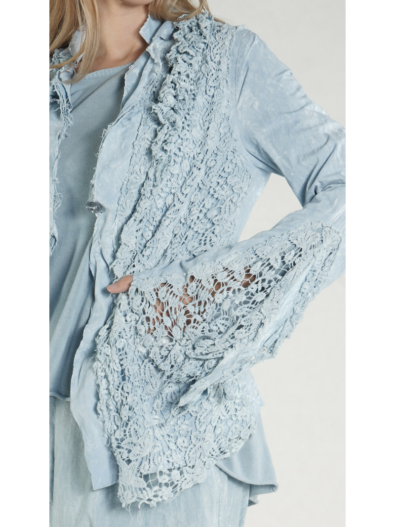 Rundholz DIP - Popeline Jacke mit Spitzenvolant - 1262261104