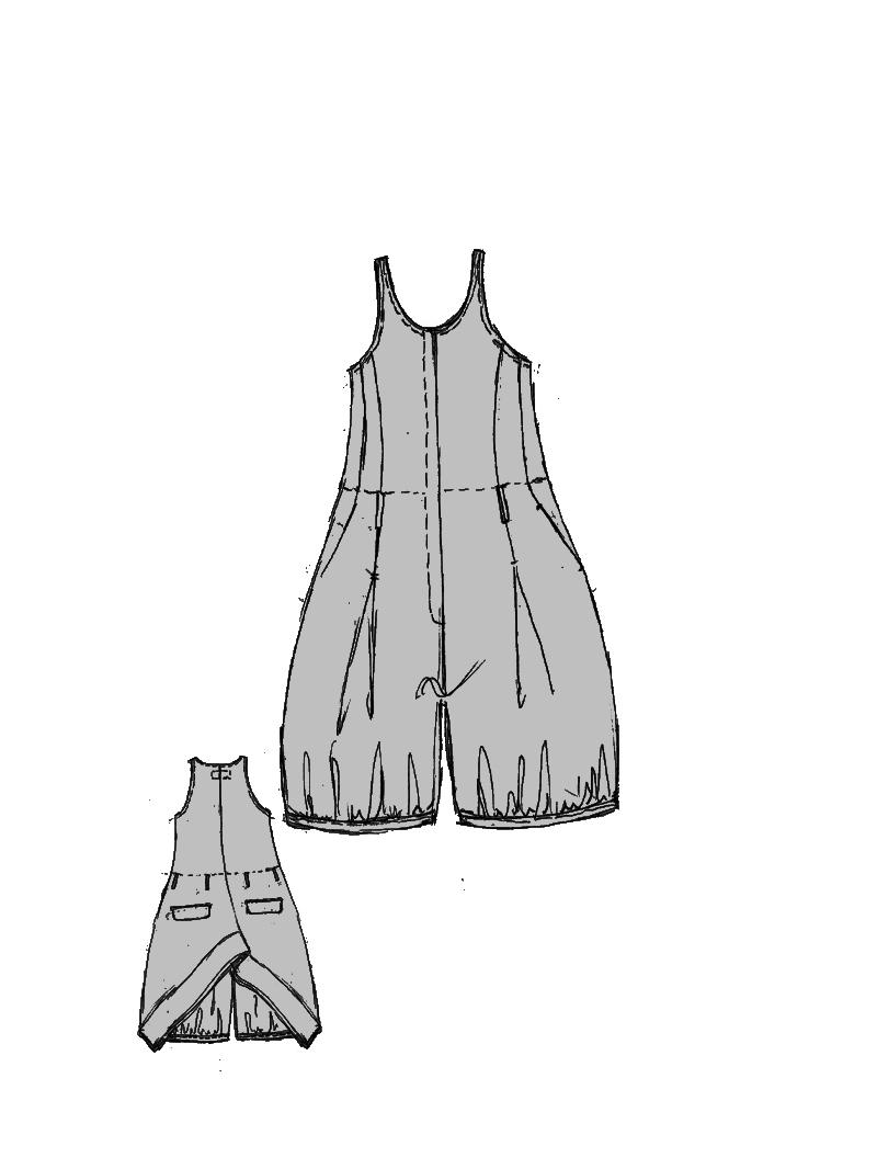 Rundholz DIP - Popeline Overall mit Angeschnittenem Rock - 1262261319