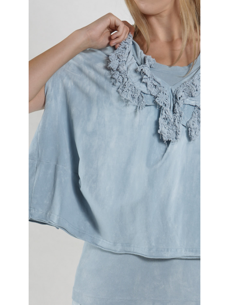 Rundholz DIP - Ballonförmiges French Terry Shirt - 1262280501