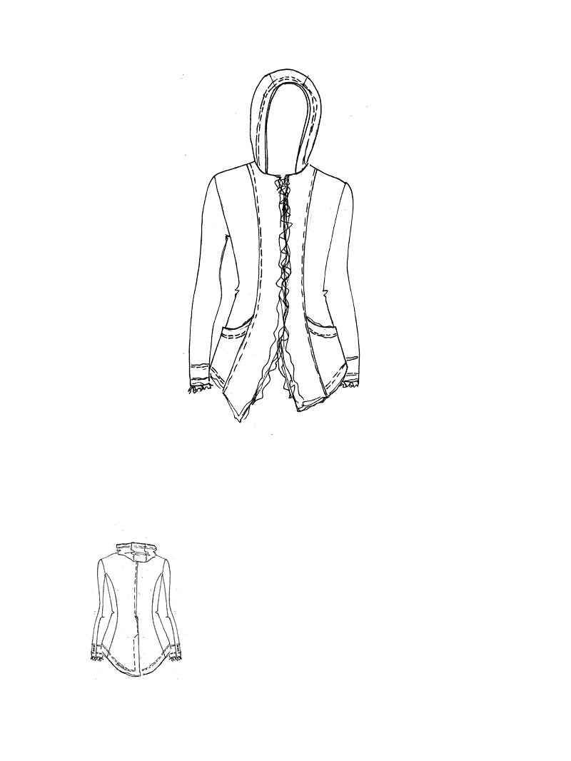 Rundholz DIP - Taillierte French Terry Jacke - 1262281102