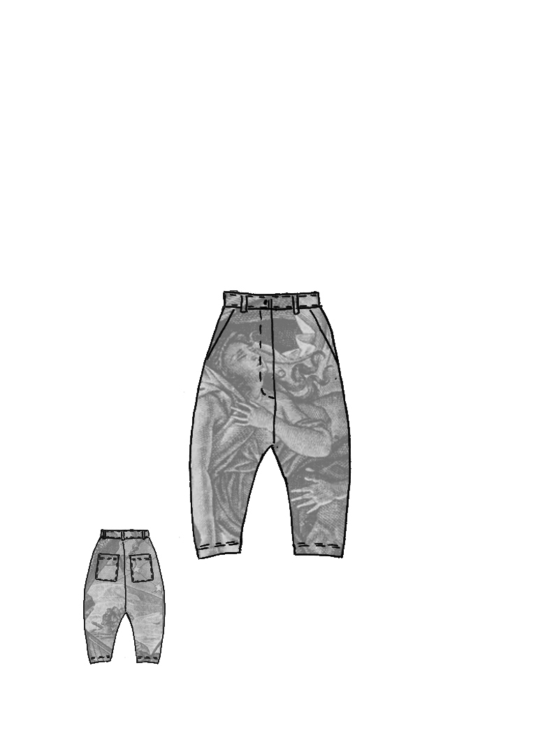 Rundholz DIP - Baumwoll Jersey Hose mit lässiger Schritthöhe - 1262300108