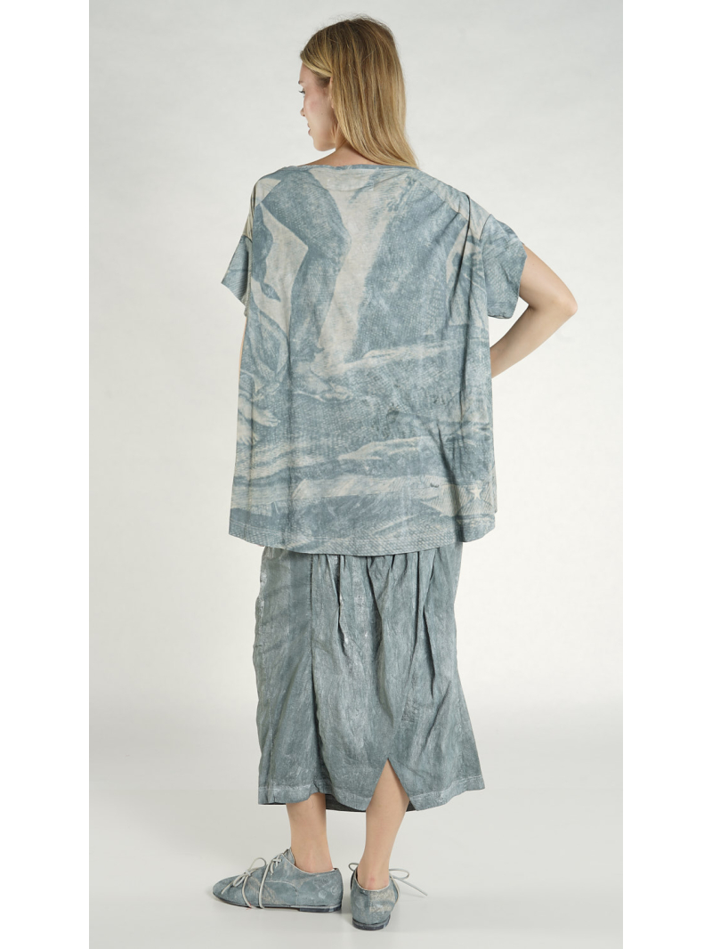 Rundholz DIP - Ausgestelltes Baumwoll Jersey T-shirt - 1262300506