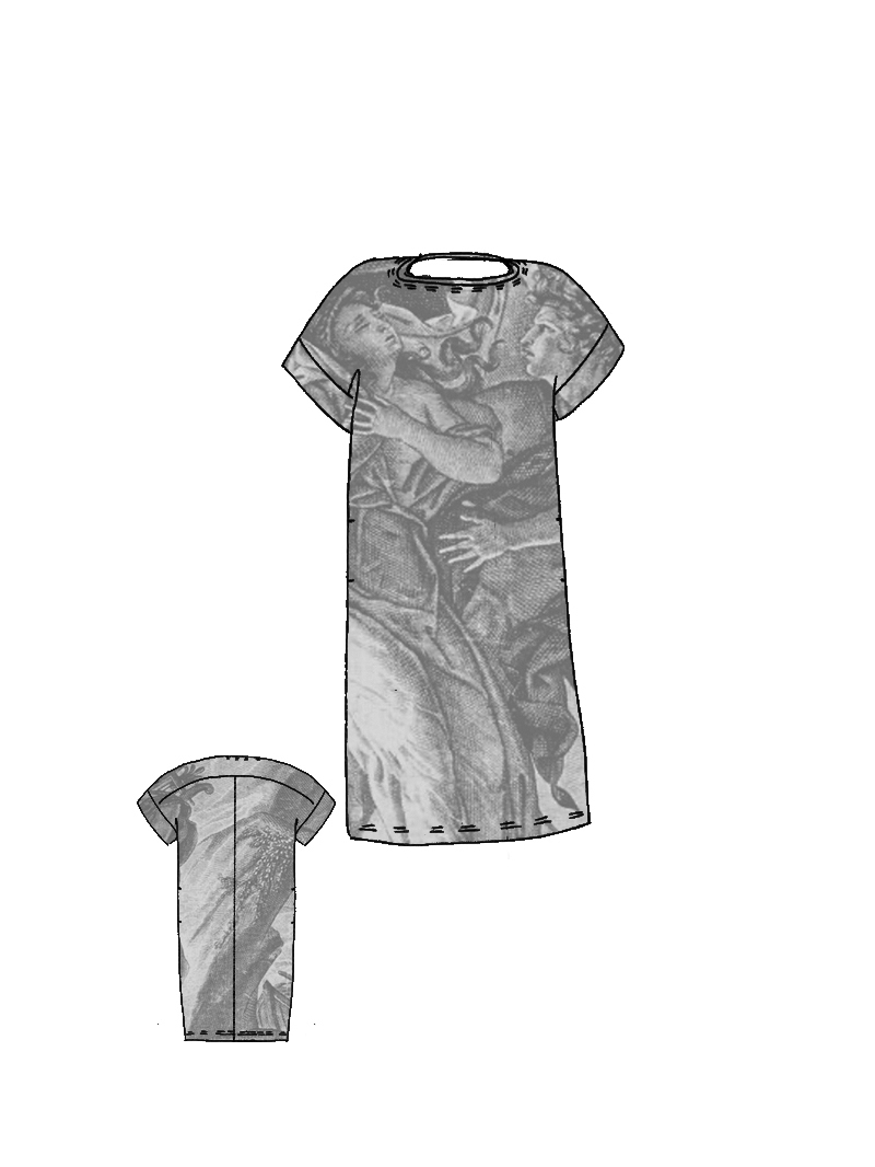 Rundholz DIP - Lockeres Baumwoll Jersey Kleid - 1262300905