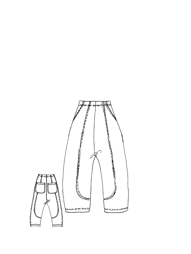 Rundholz DIP - Weite Techno Stretch Hose - 1262390108