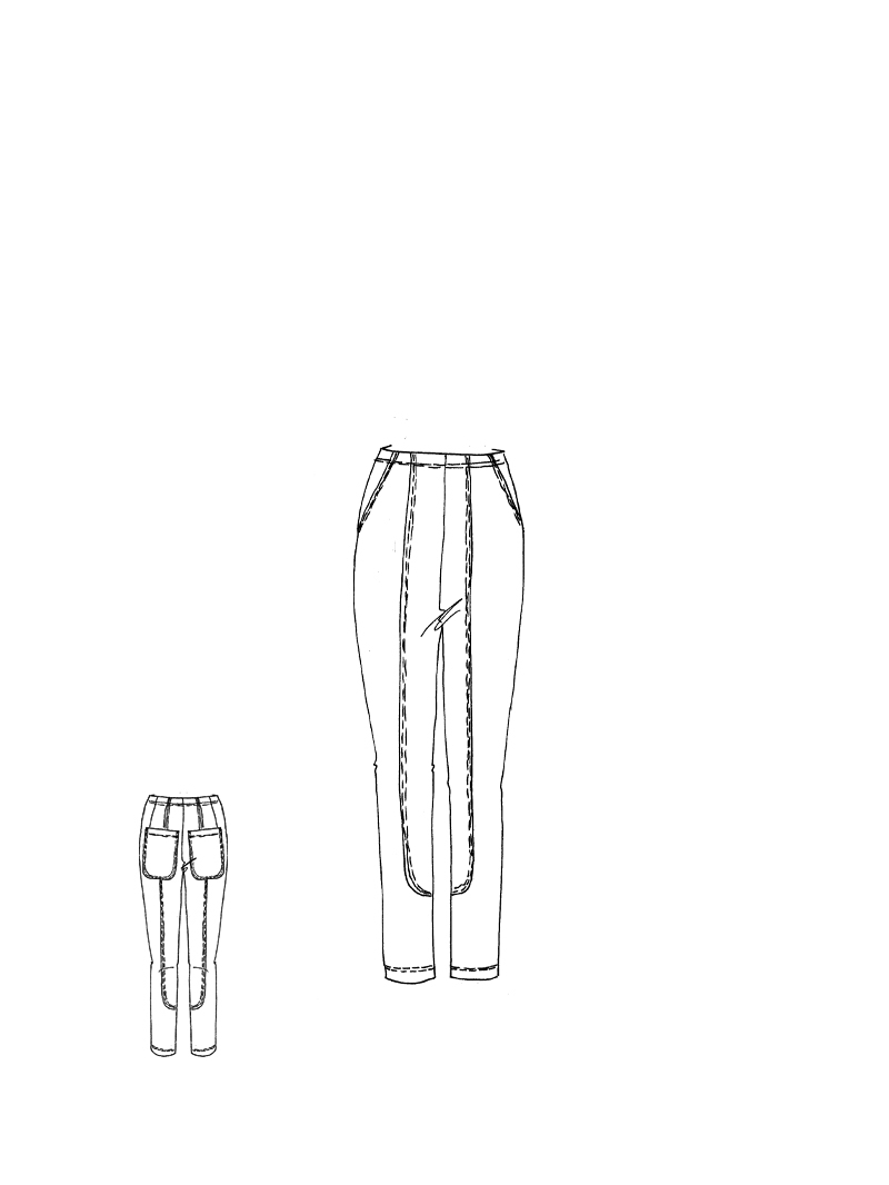 Rundholz DIP - Schmale Techno Stretch Hose - 1262390110