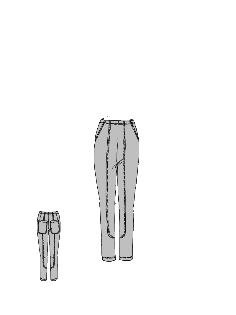 Rundholz DIP - Schmale Techno Stretch Hose - 1262390130