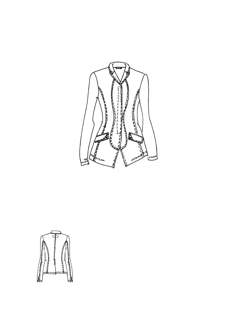 Rundholz DIP - Schmale Techno Stretch Jacke - 1262391113