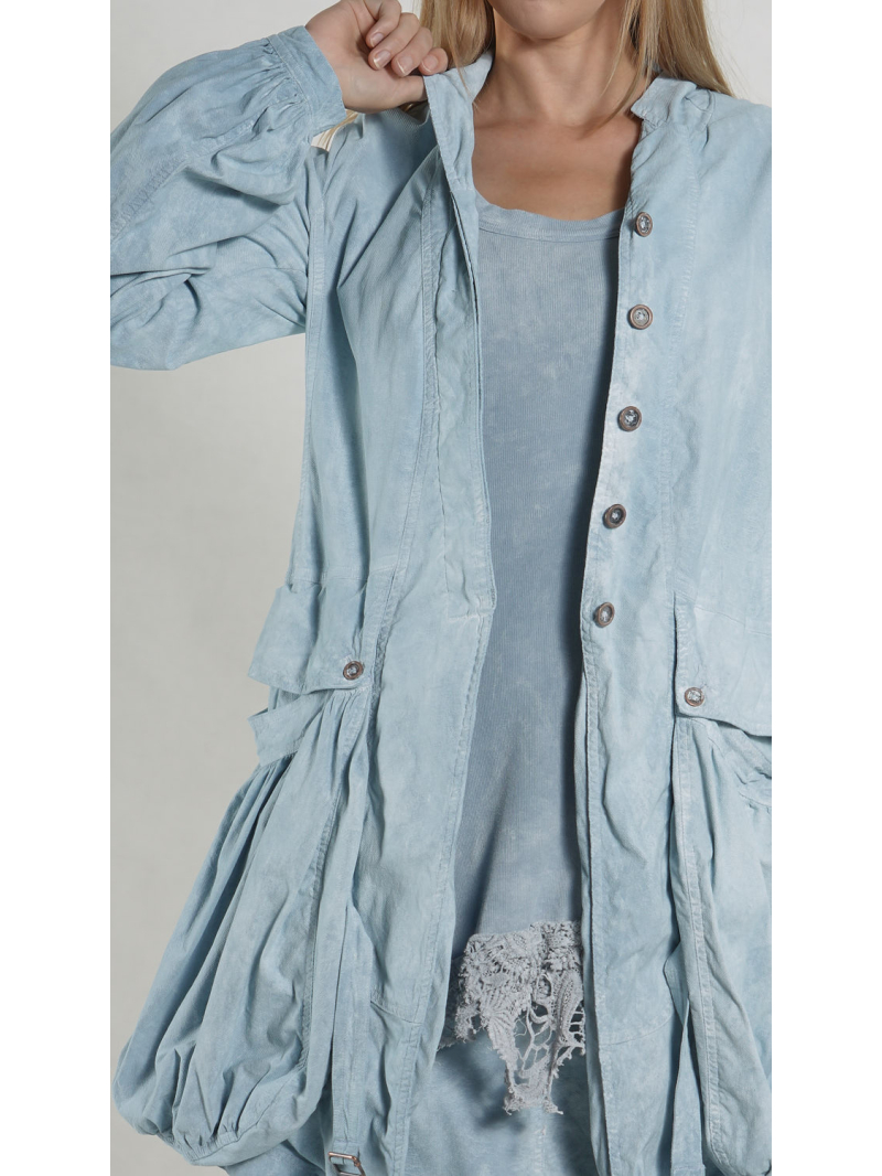 Rundholz DIP - Schmaler Techno Stretch Mantel - 1262391207