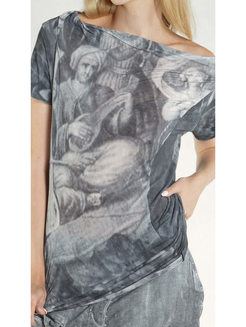 Rundholz DIP - Schmale Lyocell Seiden T-shirt - 1262420502