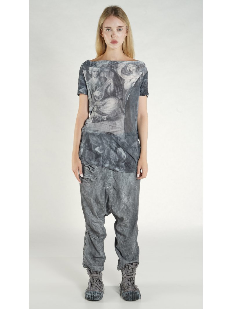 Rundholz DIP - Schmale Lyocell Seiden T-shirt - 1262420502