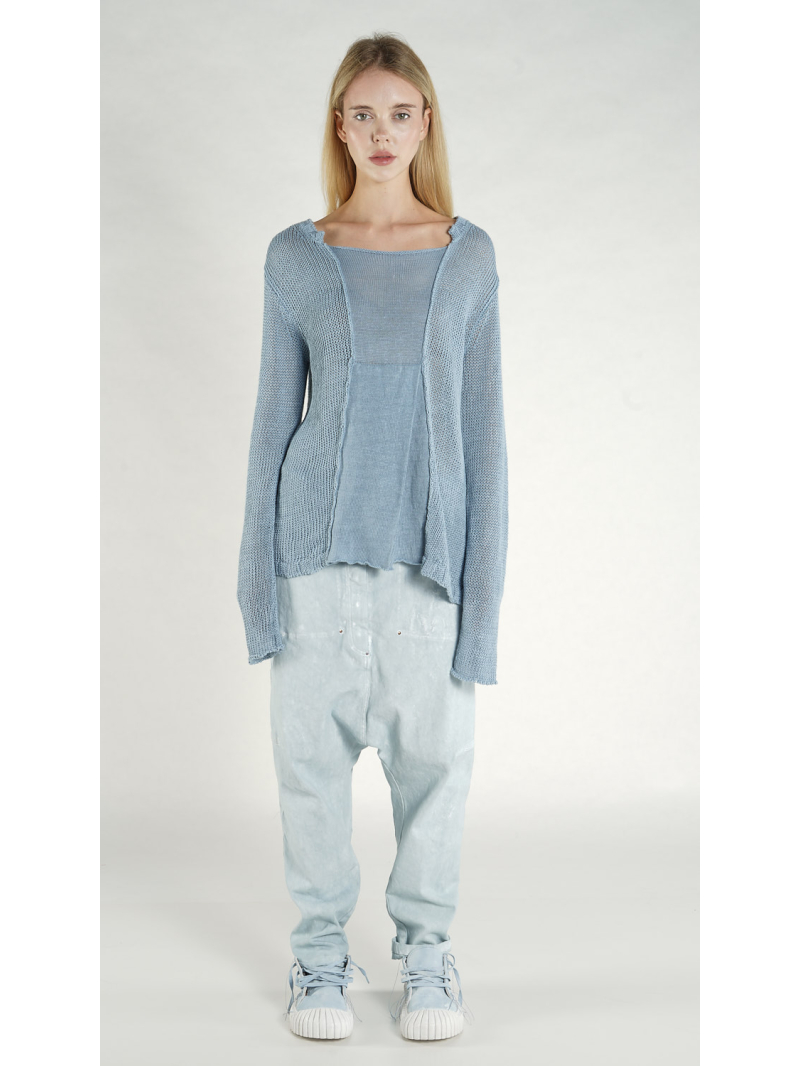 Rundholz DIP - Schmaler Leinen Strick Pullover - 1262440702