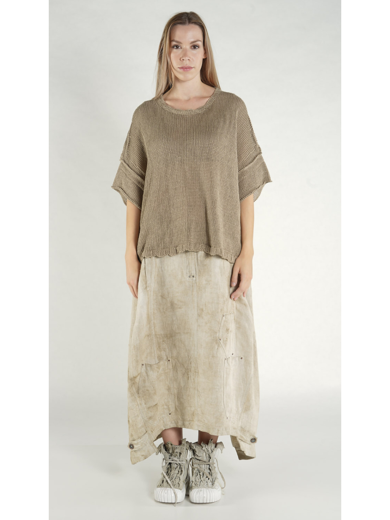 Rundholz DIP - Lockerer Leinen Strick Pullover - 1262440703