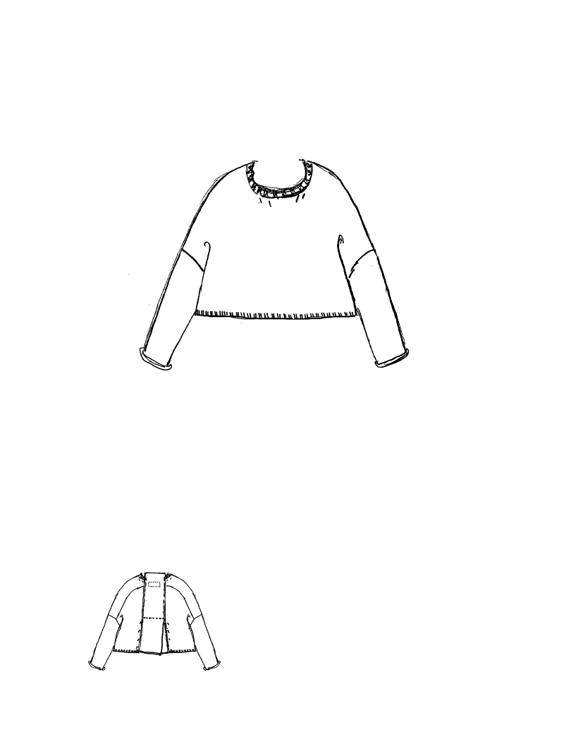 Rundholz DIP - Weiter Leinen Strick Pullover - 1262440704