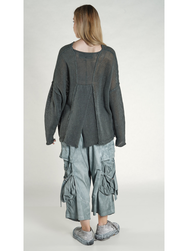 Rundholz DIP - Gerader weiter Leinen Strick Pullover - 1262440705