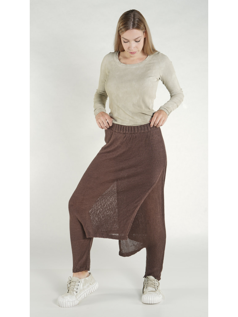 Rundholz DIP - Leinen Strickhose - 1262447606