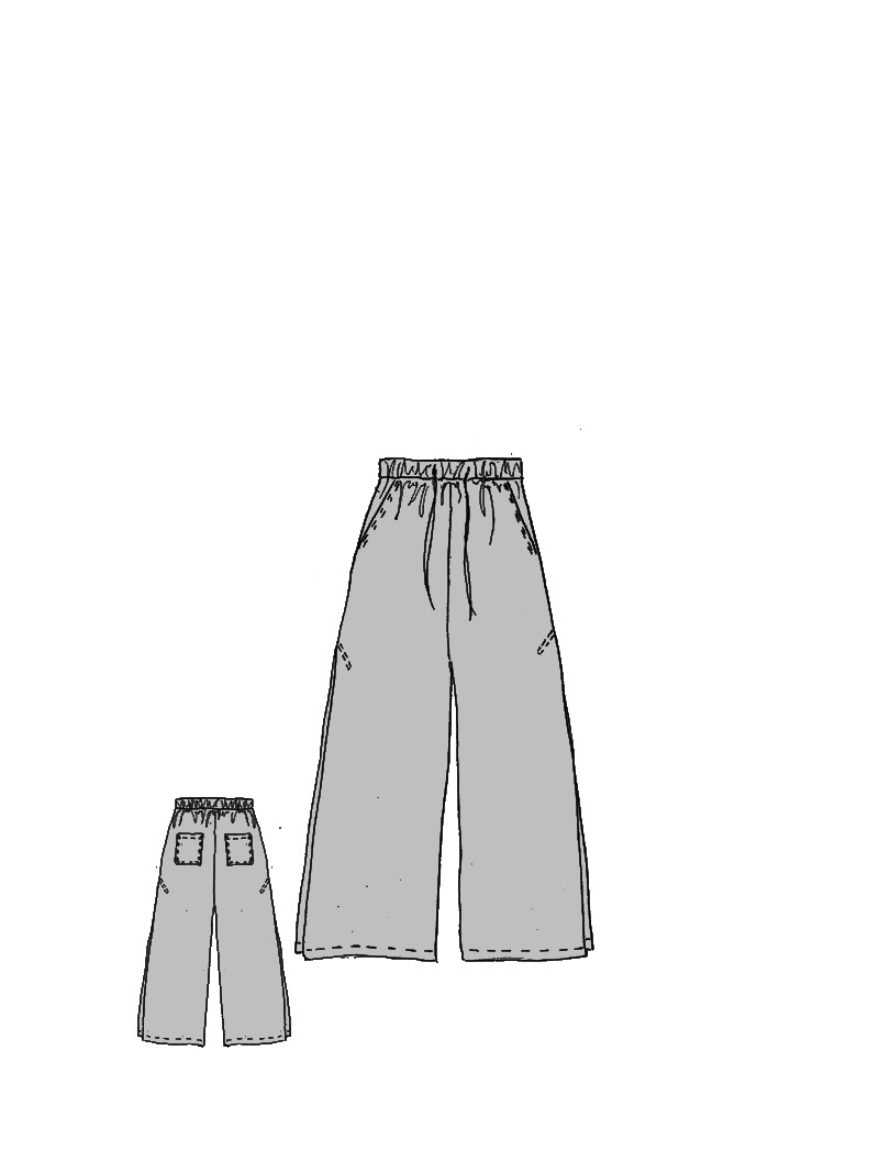 Rundholz DIP - Gerade weite Cupro Hose - 1262470115