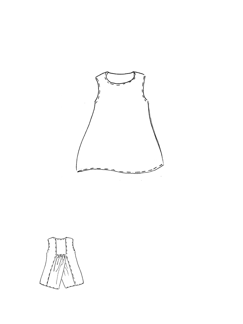 Rundholz DIP - Ausgestelltes Top mit Schlitzpartie - 1262470802