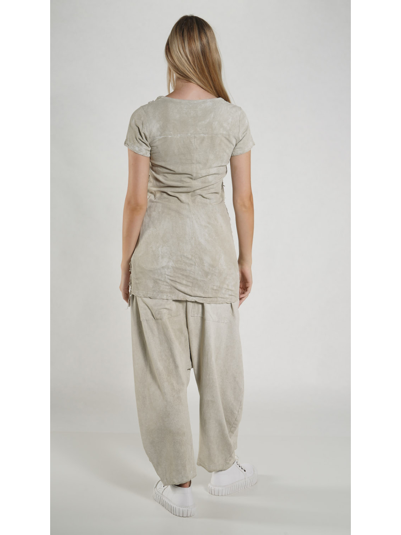 Rundholz DIP - Asymmetrisches Baumwoll crepe T-shirt - 1262520509