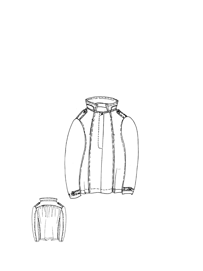 Rundholz DIP - Popeline Rock mit Optik einer Jacke - 1262530306