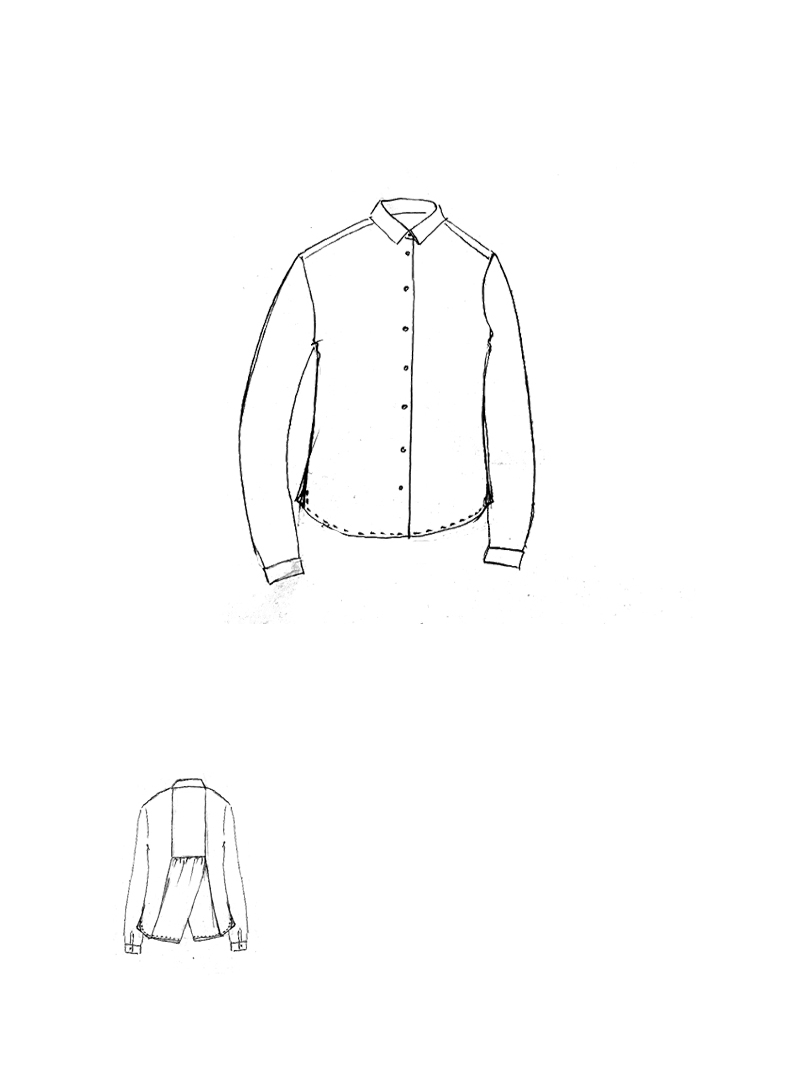 Rundholz DIP - Taillierte Popeline Bluse - 1262530401