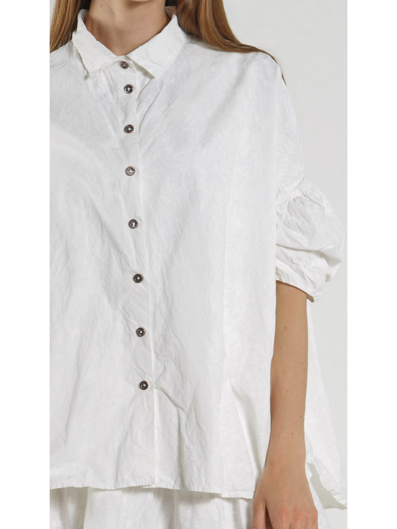 Rundholz DIP - Ausgestellte Popeline Bluse - 1262530404