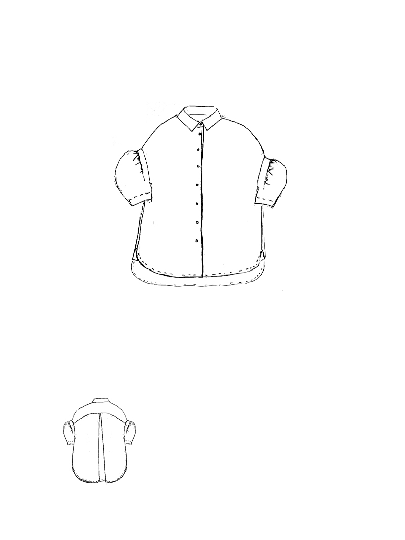 Rundholz DIP - Ausgestellte Popeline Bluse - 1262530404