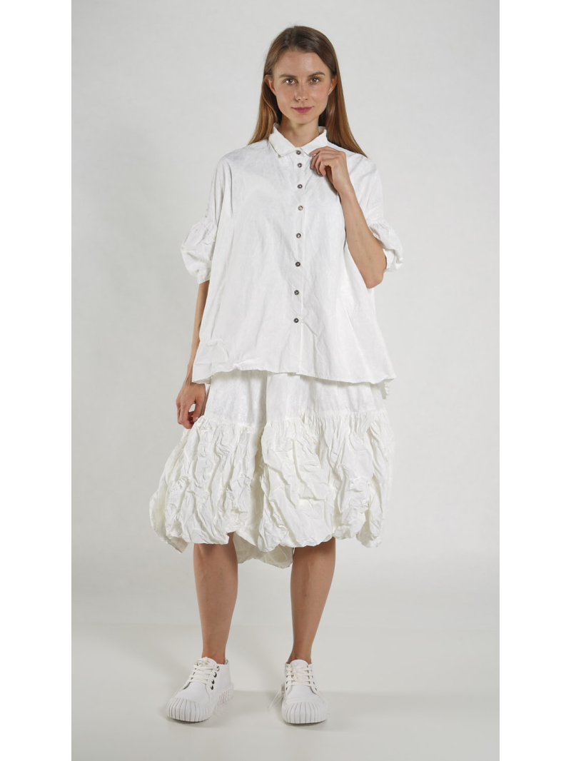 Rundholz DIP - Ausgestellte Popeline Bluse - 1262530404