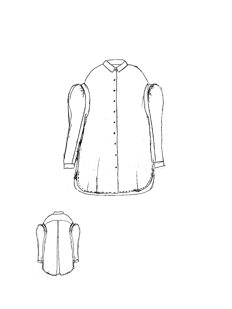 Rundholz DIP - Knielanges Popeline Kleid - 1262530905