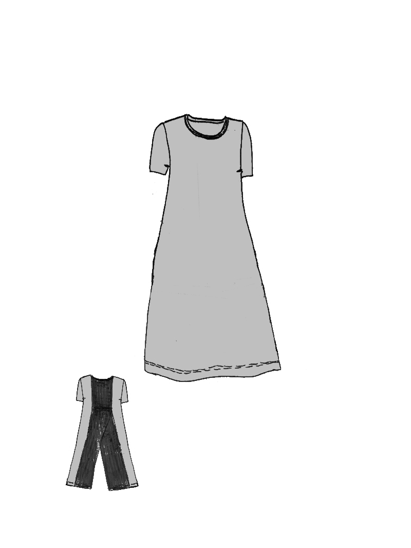 Rundholz DIP - Kurzärmelige crepe Jersey Tunika - 1262561918