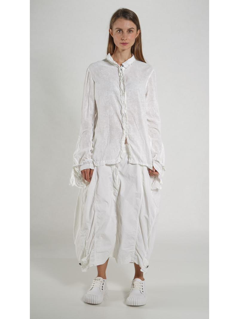 Rundholz DIP - Gerade schmale Baumwoll voile Bluse - 1262580402