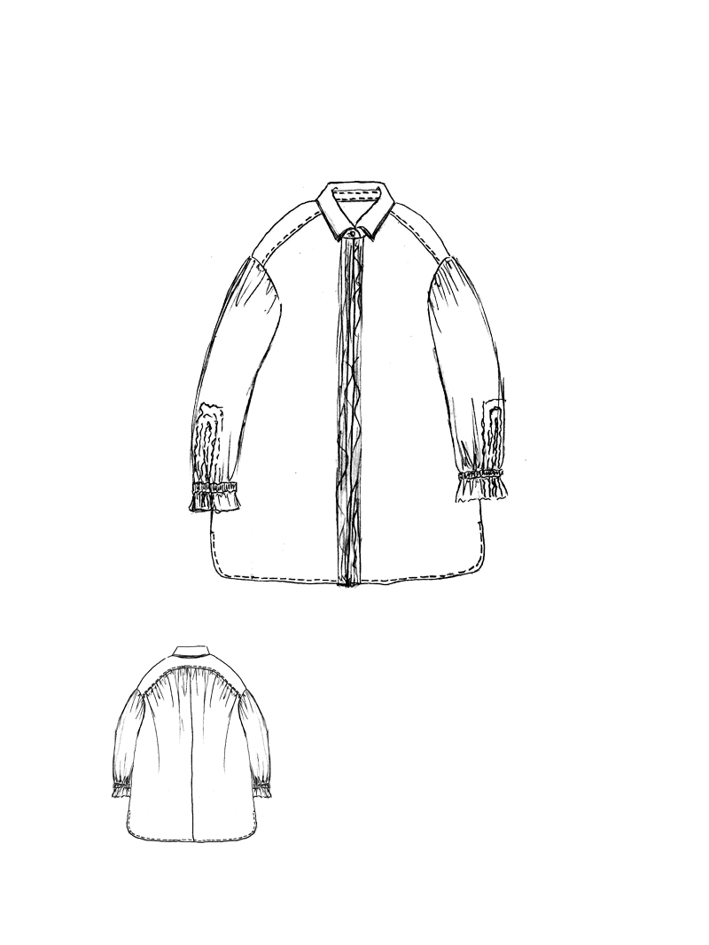 Rundholz DIP - Kastiges Baumwoll voile Kleid - 1262580904