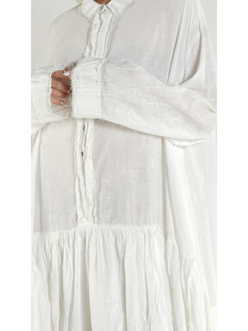 Rundholz DIP - Ausgestelltes Baumwoll voile Kleid - 1262580905