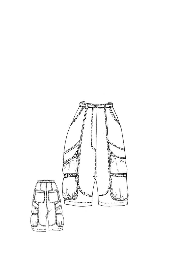 Rundholz DIP - Gerade weite Baumwoll Twill Stretch Hose - 1262600107