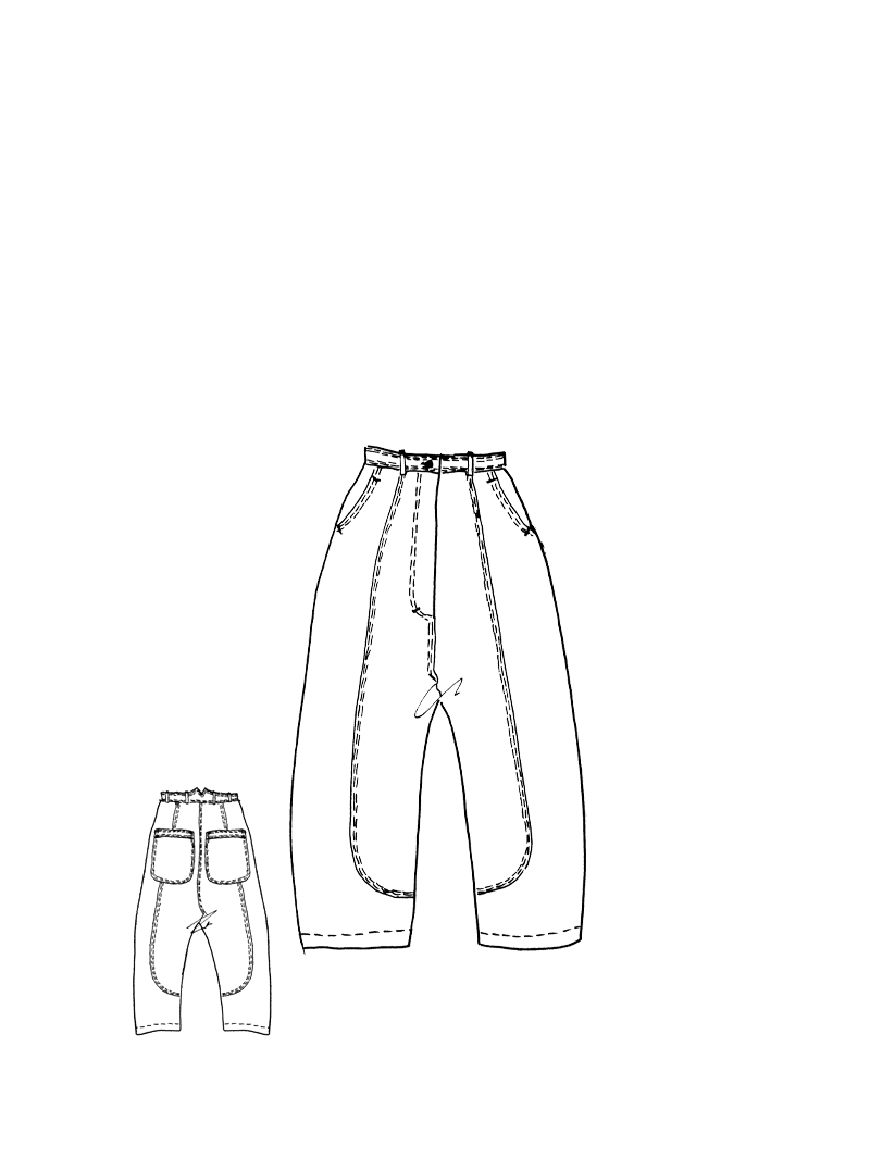 Rundholz DIP - Baumwoll Twill Stretch Hose mit tiefer Schritthöhe - 1262600112