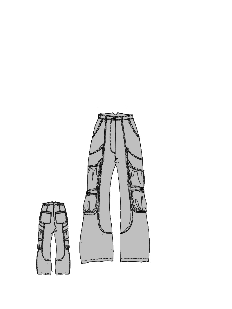 Rundholz DIP - Lockere Baumwoll Twill Stretch Hose - 1262600121