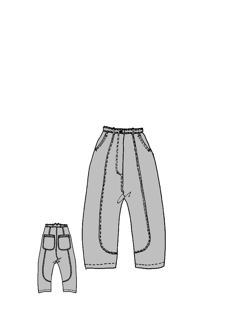 Rundholz DIP - Baumwoll Twill Stretch Hose mit tiefer Schritthöhe - 1262600132