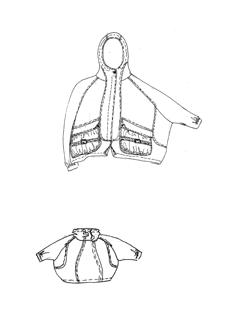 Rundholz DIP - Oversize Baumwoll Twill Stretch Jacke - 1262601108