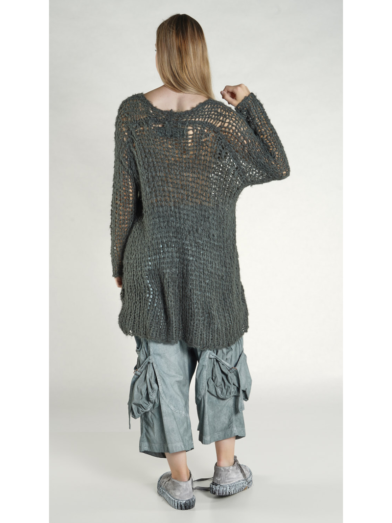 Rundholz DIP - Weiter Tussah Seiden Strick Pullover - 1262650702