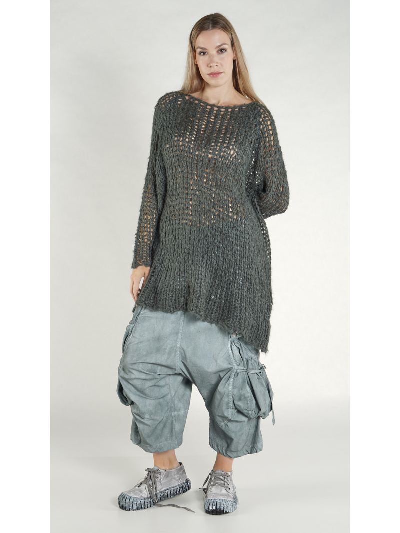 Rundholz DIP - Weiter Tussah Seiden Strick Pullover - 1262650702