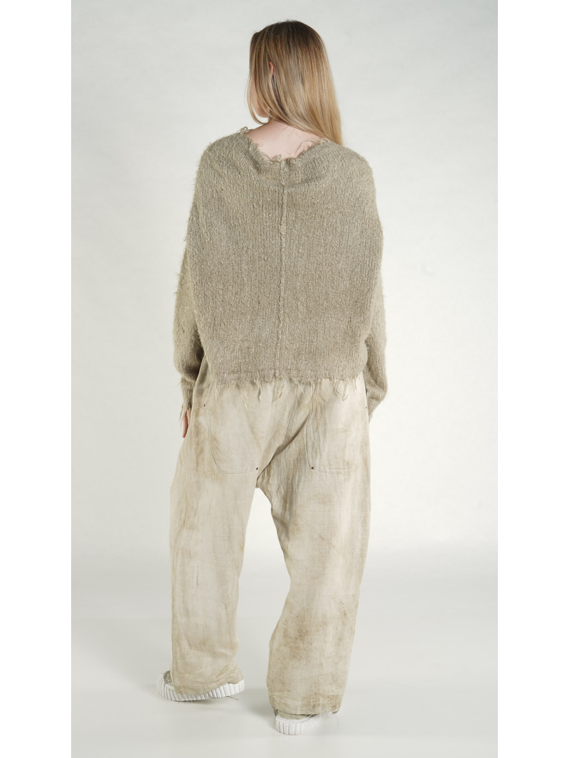 Rundholz DIP - Gerader Tussah Seiden Strick Pullover - 1262650704