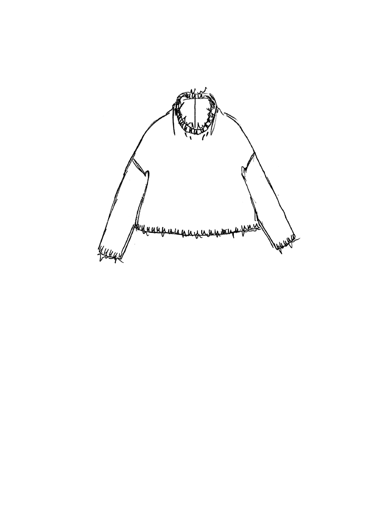 Rundholz DIP - Gerader Tussah Seiden Strick Pullover - 1262650704