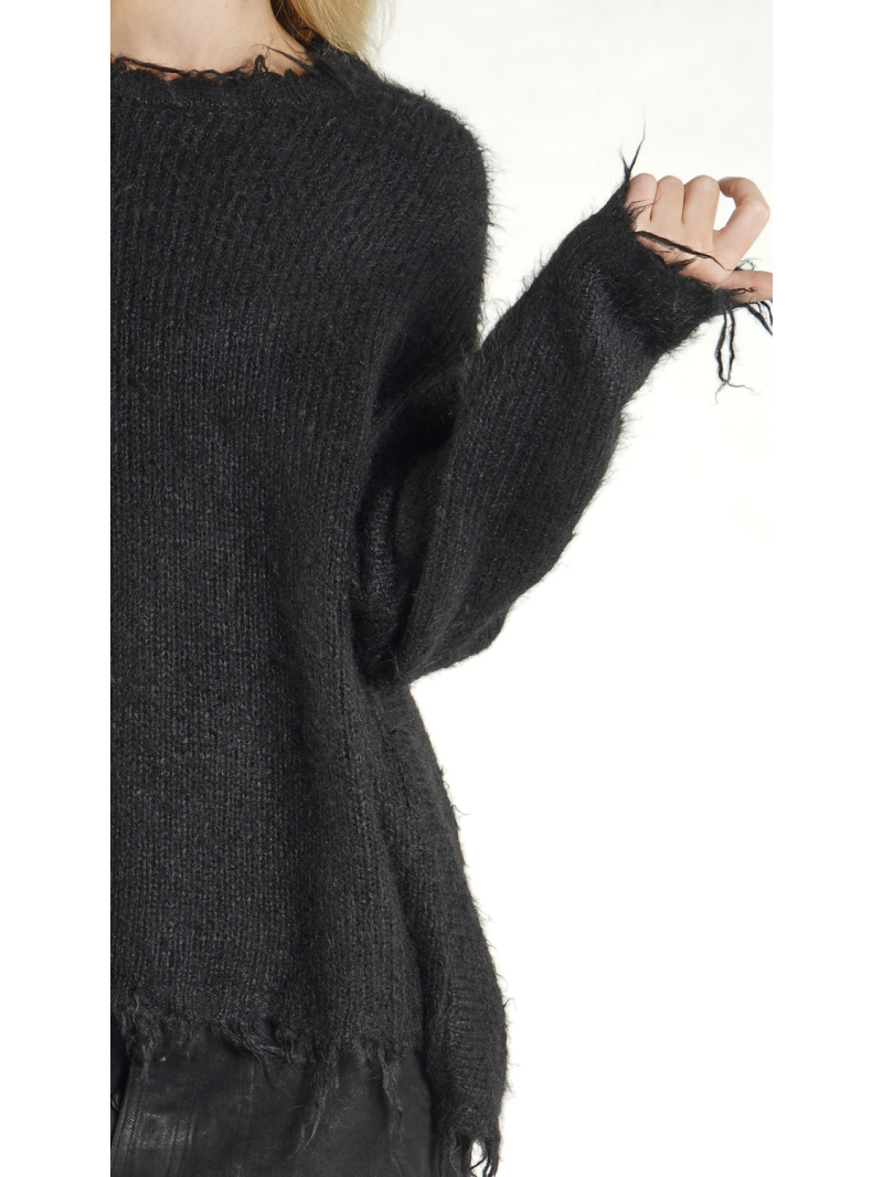 Rundholz DIP - Lockerer Tussah Seiden Strick Pullover - 1262650705